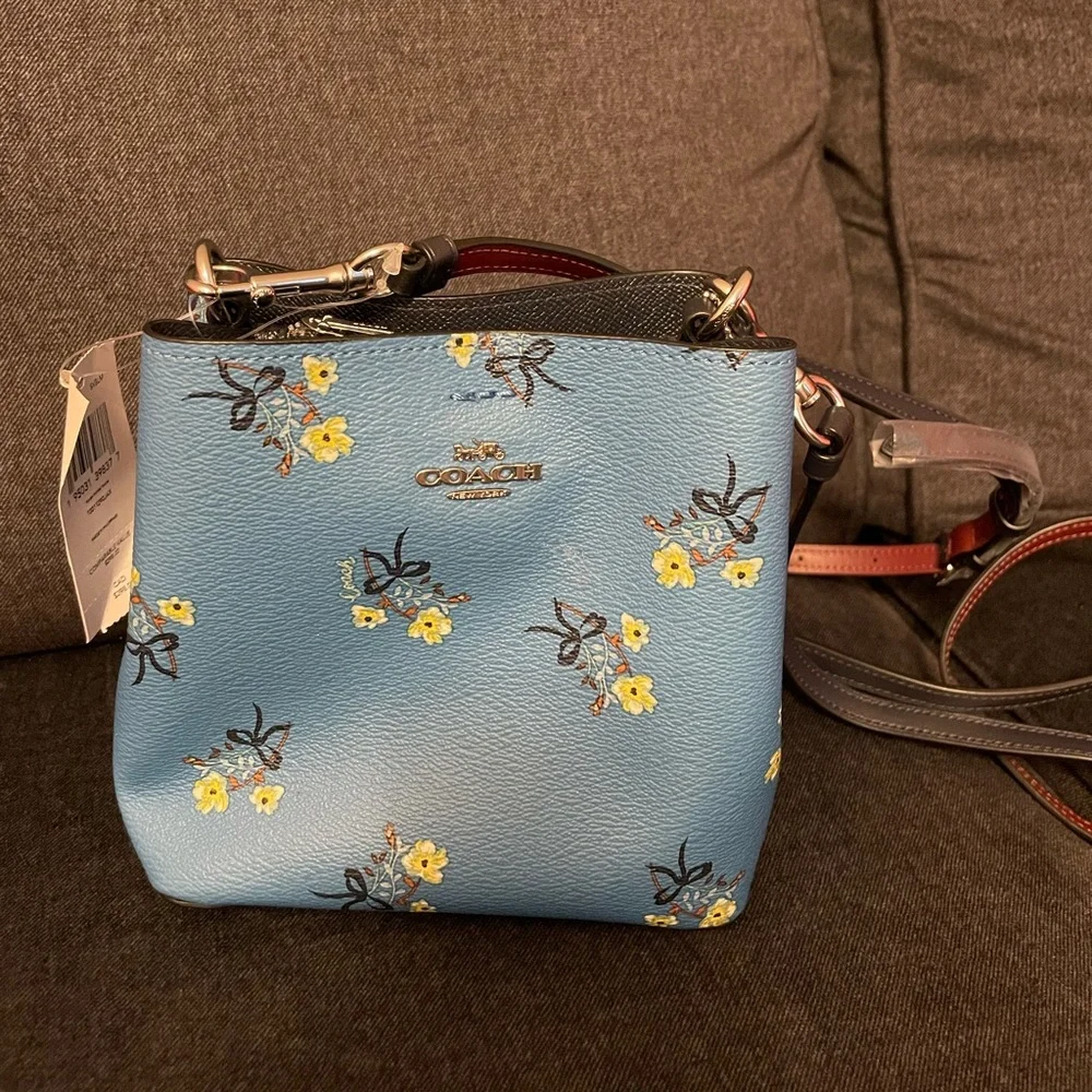 Coach | Bags | Blue Floral Coach Purse | Poshmark
